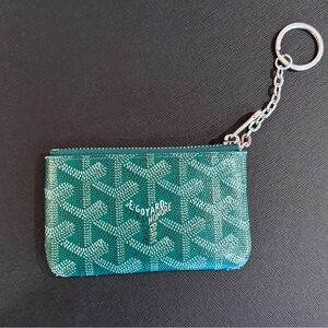 Goyard Nano Senat Zip Key Pouch In Dark Green